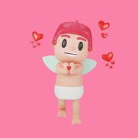 conceito de dia dos namorados de personagem cupido foto