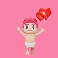 conceito de dia dos namorados de personagem cupido foto