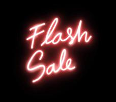 venda flash, um texto neon em cor rosa foto