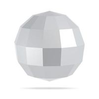 esfera 3d abstrata de baixo poli no fundo foto