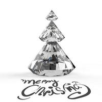cartão de natal com diamantes árvore de natal foto