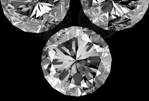 diamantes na superfície preta foto