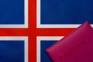 na bandeira da Islândia é um passaporte. foto