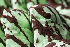 closeup de sorvete apetitoso, fotografia macro foto