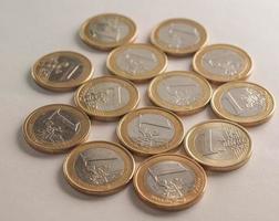 muitas moedas de um euro foto