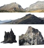 coleção de montanha isolar no fundo branco. foto