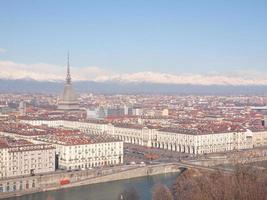 vista aérea de turin foto