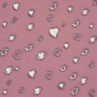 forma de coração mini fofo no fundo de papel de textura para dia dos namorados e cartão de amor minimalista. foto