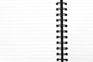 caderno em branco com página em branco foto