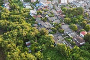 aldeias tailandesas vista aérea paisagem da cidade de bangkok na tailândia foto