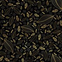 padrão floral exótico tons de preto e dourado foto