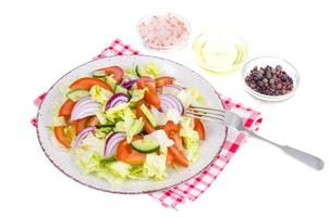 salada de legumes fresca, dieta alimentar. foto