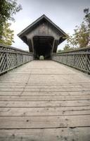 ponte coberta de madeira foto