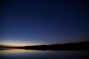 lago crepúsculo à noite photo foto