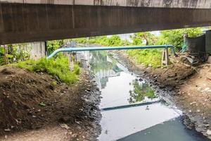 feio atropelar áreas velhas sujas pobres em Banguecoque, Tailândia. foto