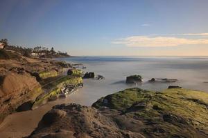 praia de windansea, la jolla, san diego, longa exposição foto