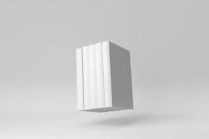 pilha de livros sobre fundo branco. para cena de maquete. renderização 3D. foto