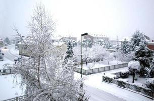 paisagem urbana de inverno foto