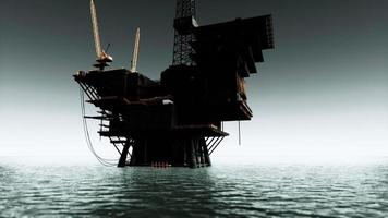 plataforma de cabeça de poço offshore de petróleo e gás foto
