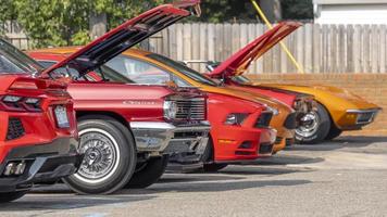 birmingham mi eua 21 de agosto de 2021 exibição de muscle car no woodward dream cruise foto