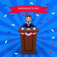 ilustração do dia dos presidentes foto