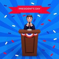 ilustração do dia dos presidentes foto