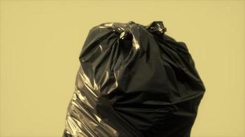close-up de um saco plástico para resíduos de lixo foto
