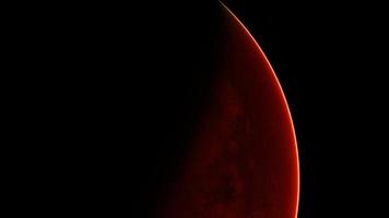 planeta vermelho marte no céu estrelado foto