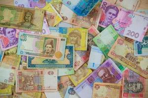 dinheiro ucraniano hryvnia foto