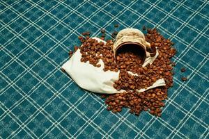 grãos de café torrado aroma aromático foto