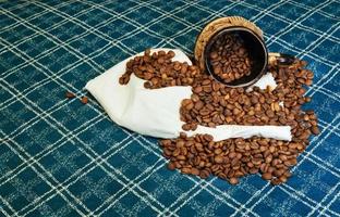 grãos de café torrado aroma aromático foto