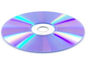 disco de dvd isolado em fundo branco foto