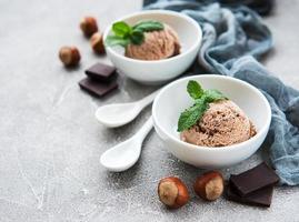 sorvete de chocolate foto