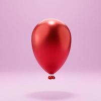 balão de ar 3d render ilustração. ícone de balão de renderização 3d simples com espaço de cópia foto