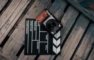 câmera e equipamento de produção de vídeo foto