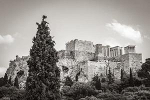 acrópole de atenas ruínas partenon grécias capital atenas na grécia. foto