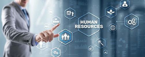 recursos humanos modernos, contratando o conceito de ocupação do trabalho. tecnologia de negócios foto