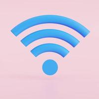 conceito de design de ícone 3D wi-fi. símbolo wi-fi. ilustração 3D foto