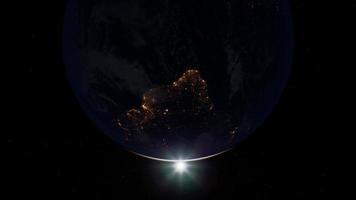 terra globo planeta da órbita do espaço foto