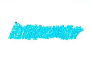 giz de cera abstrato sobre fundo branco. textura de rabisco de lápis de cor aqua. mancha pastel de cera. é uma mão desenhada foto