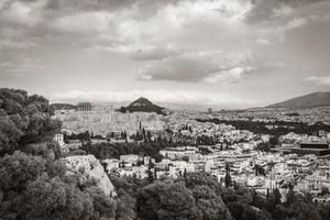 acrópole de atenas ruínas partenon grécias capital atenas na grécia. foto