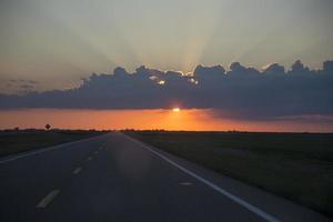 Sillouette Sunset Saskatchewan foto