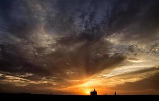 Sillouette Sunset Saskatchewan foto