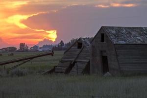 Sillouette Sunset Saskatchewan foto