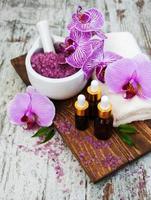 produtos spa com orquídeas foto