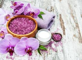 produtos spa com orquídeas foto