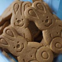 deliciosos biscoitos em forma de coelho com sabor de gengibre. decoração de coelhinho da páscoa foto