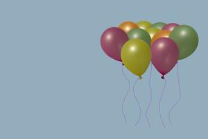balões coloridos para aniversário. conceito de férias. foto