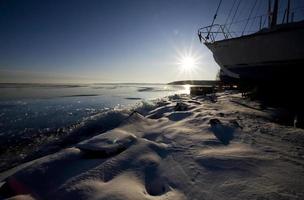 lago superior no inverno foto