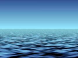 ondas do mar azul sobre o horizonte de fundo branco foto
